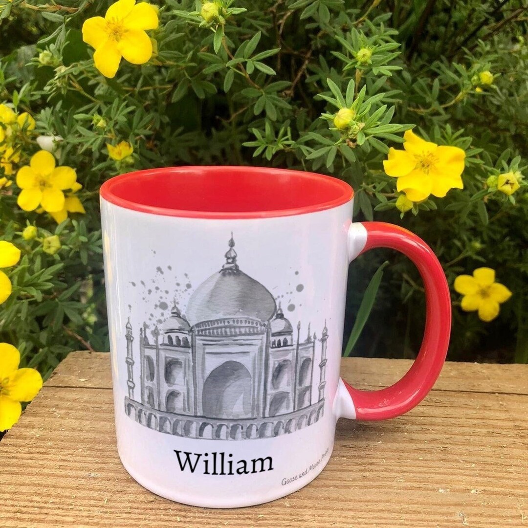 Personalised Taj Mahal Landmark Mug Gift Present for India Lovers