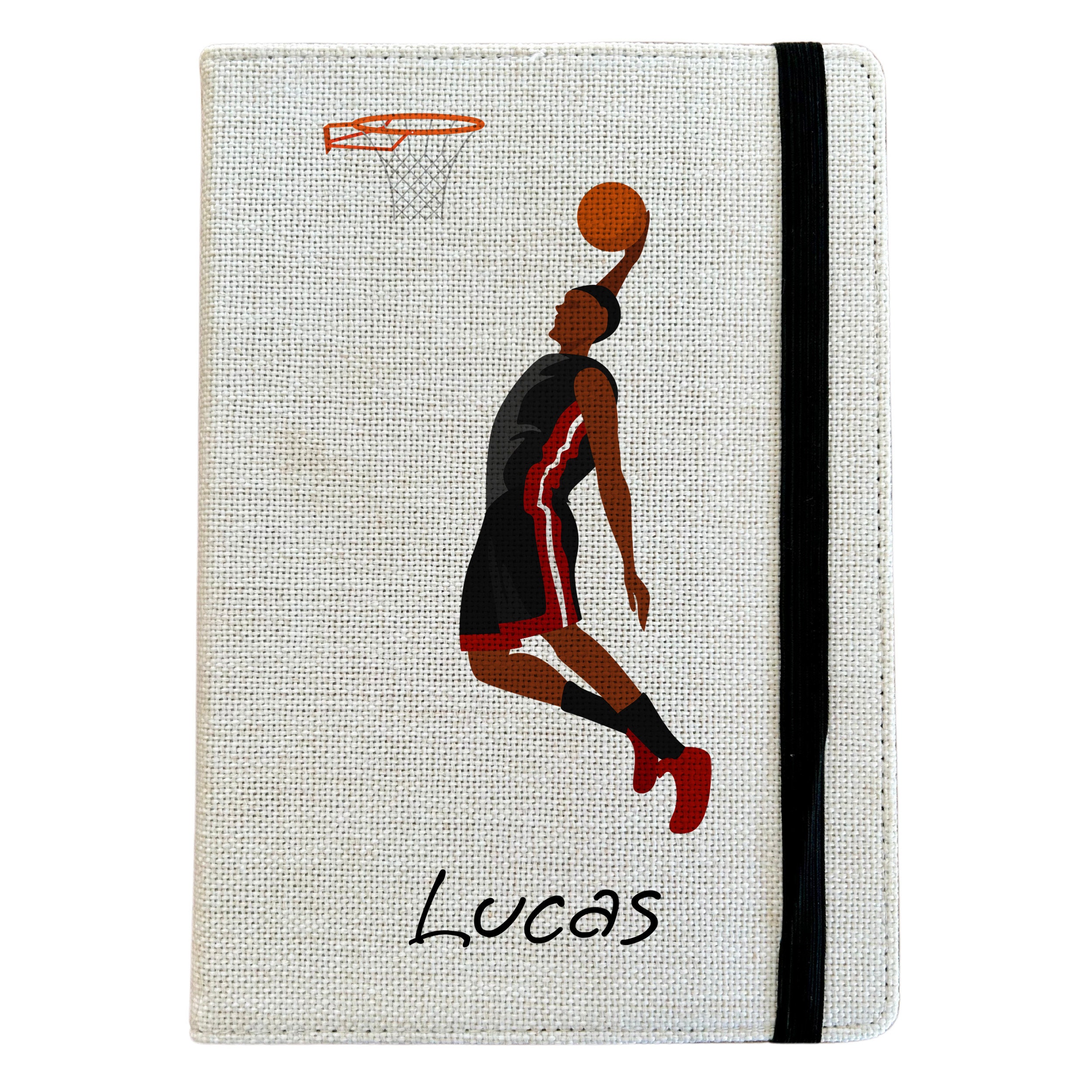 Personalised Basketball A5 Notebook - Custom Sports Lined Journal ...