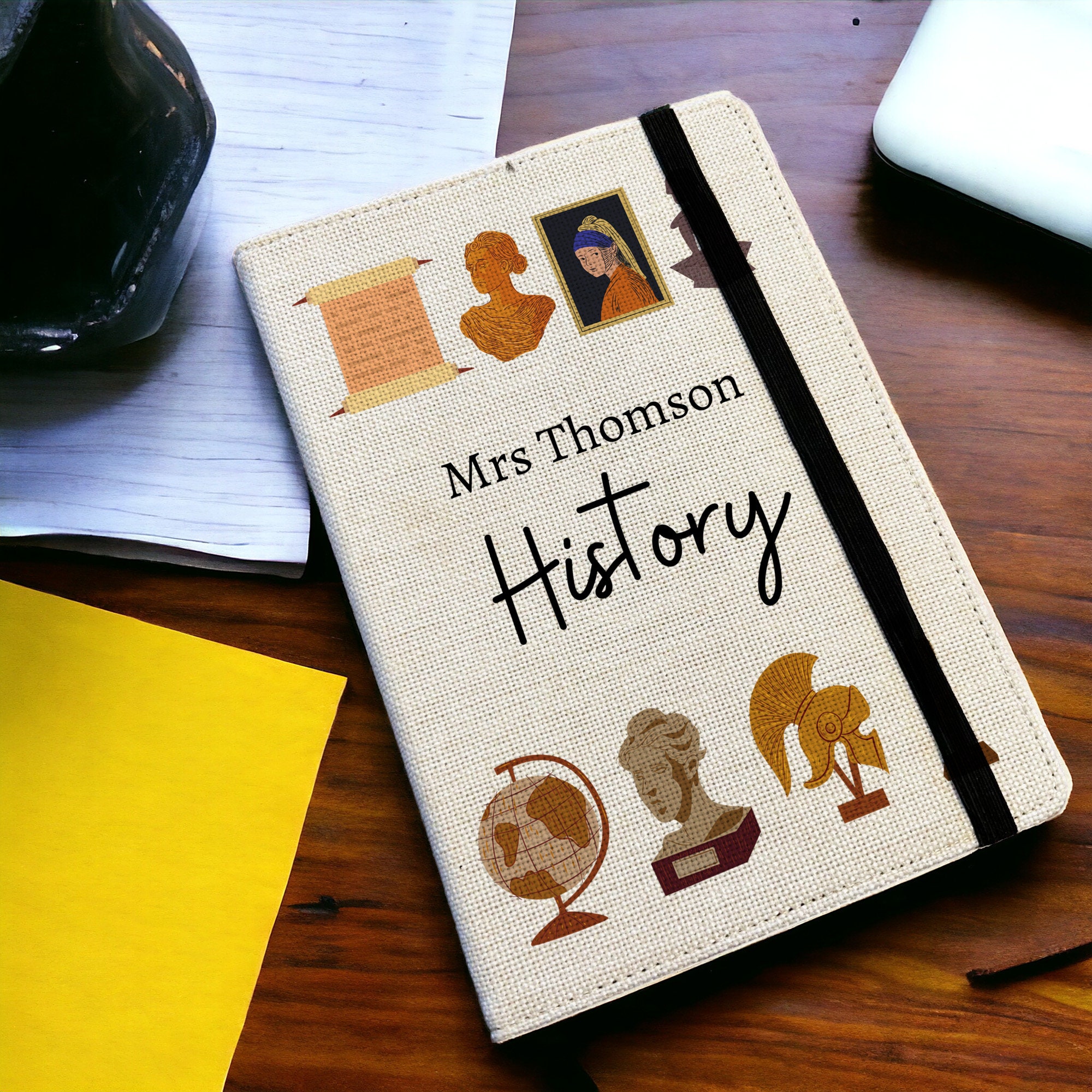 Notebook Front History Personalised History A5 Notebook - Custom Teacher Lined Journal ...