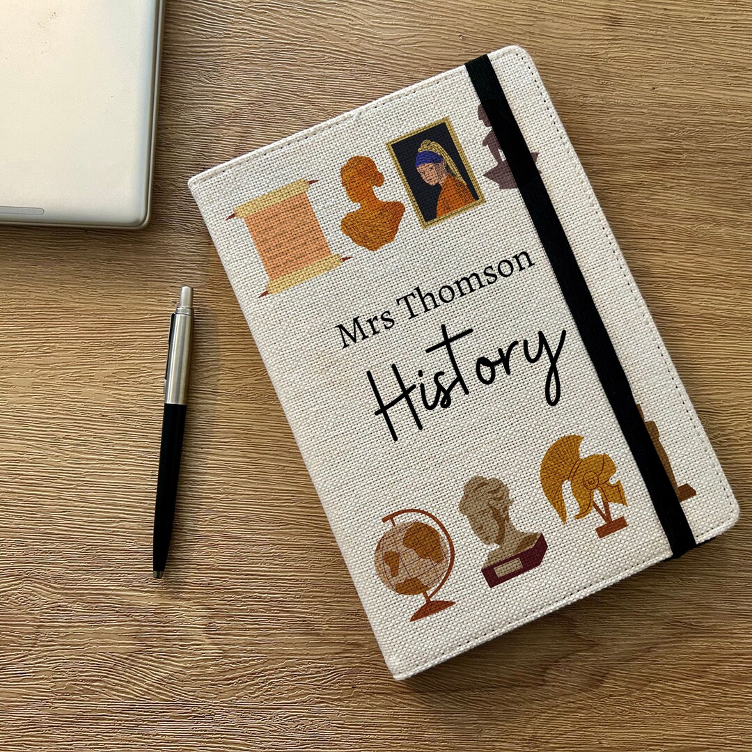 History Notebook Color Personalised History A5 Notebook - Custom Teacher Lined Journal ...