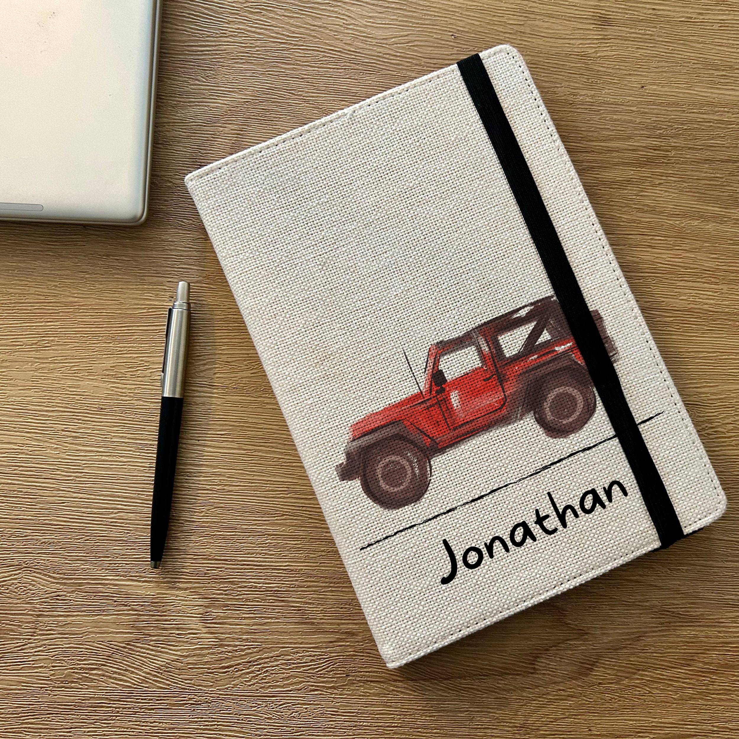 Personalised off Road Car A5 Notebook - Custom 4x4 Lined Journal ...