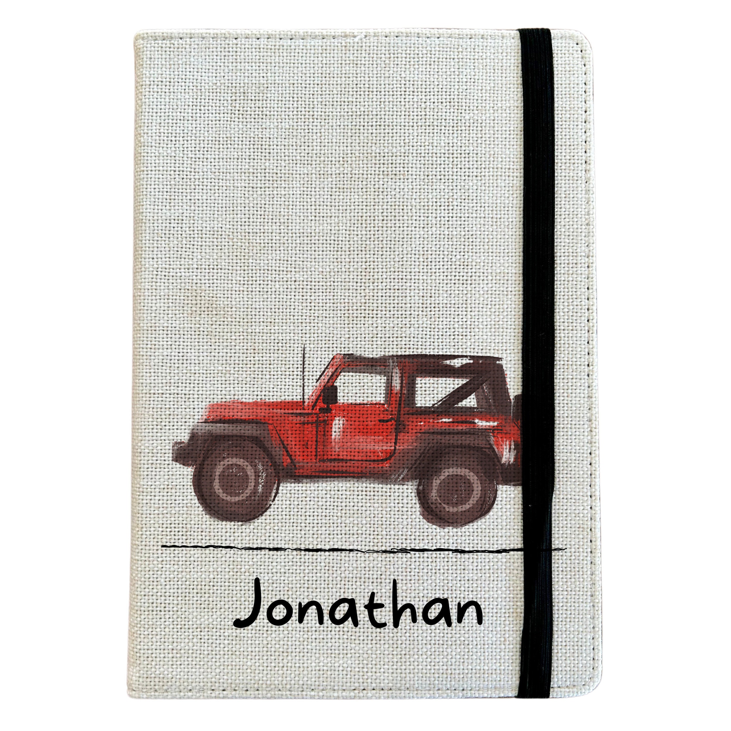 Car Rear Notebook Cover Personalised off Road Car A5 Notebook - Custom 4x4 Lined Journal ...