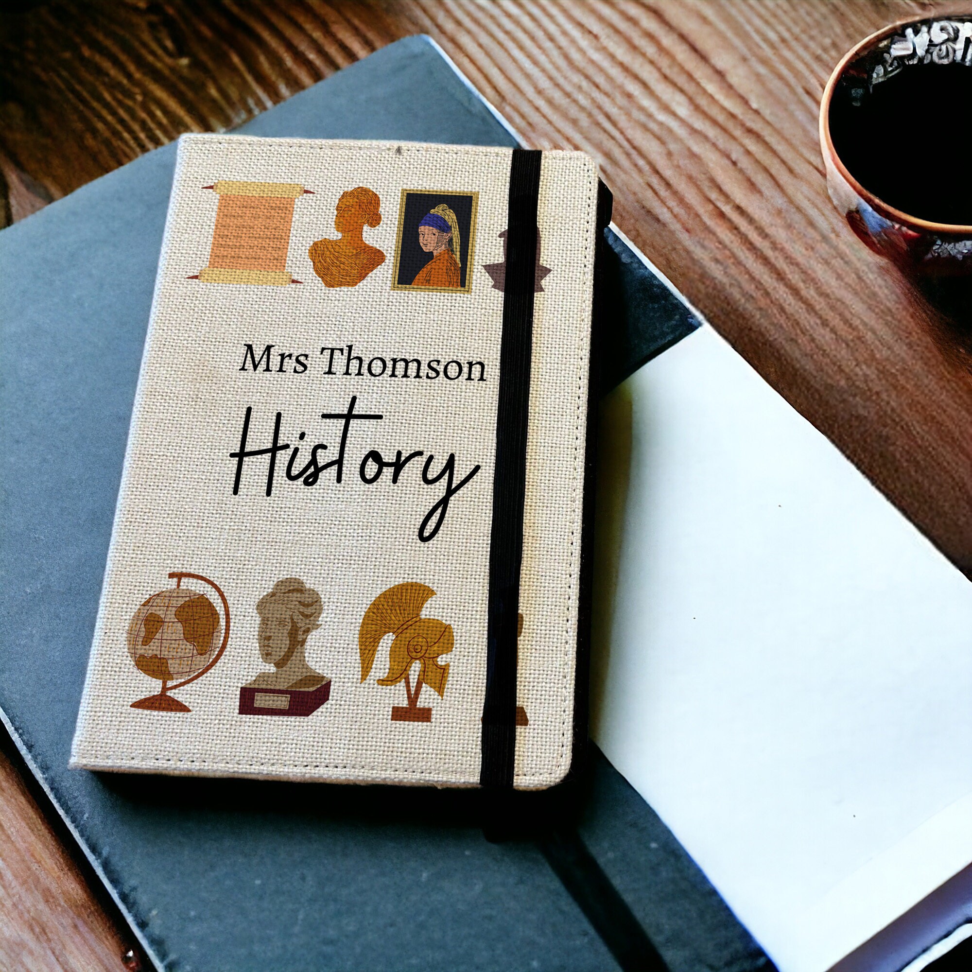 Notebook Front History Personalised History A5 Notebook - Custom Teacher Lined Journal ...