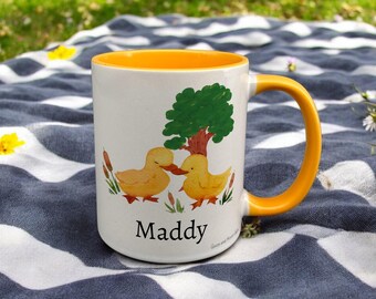 Personalised Duck Mug, Farm Animal Lover Gift, Thank you Present for Duck Owner, Custom Coffee Cup