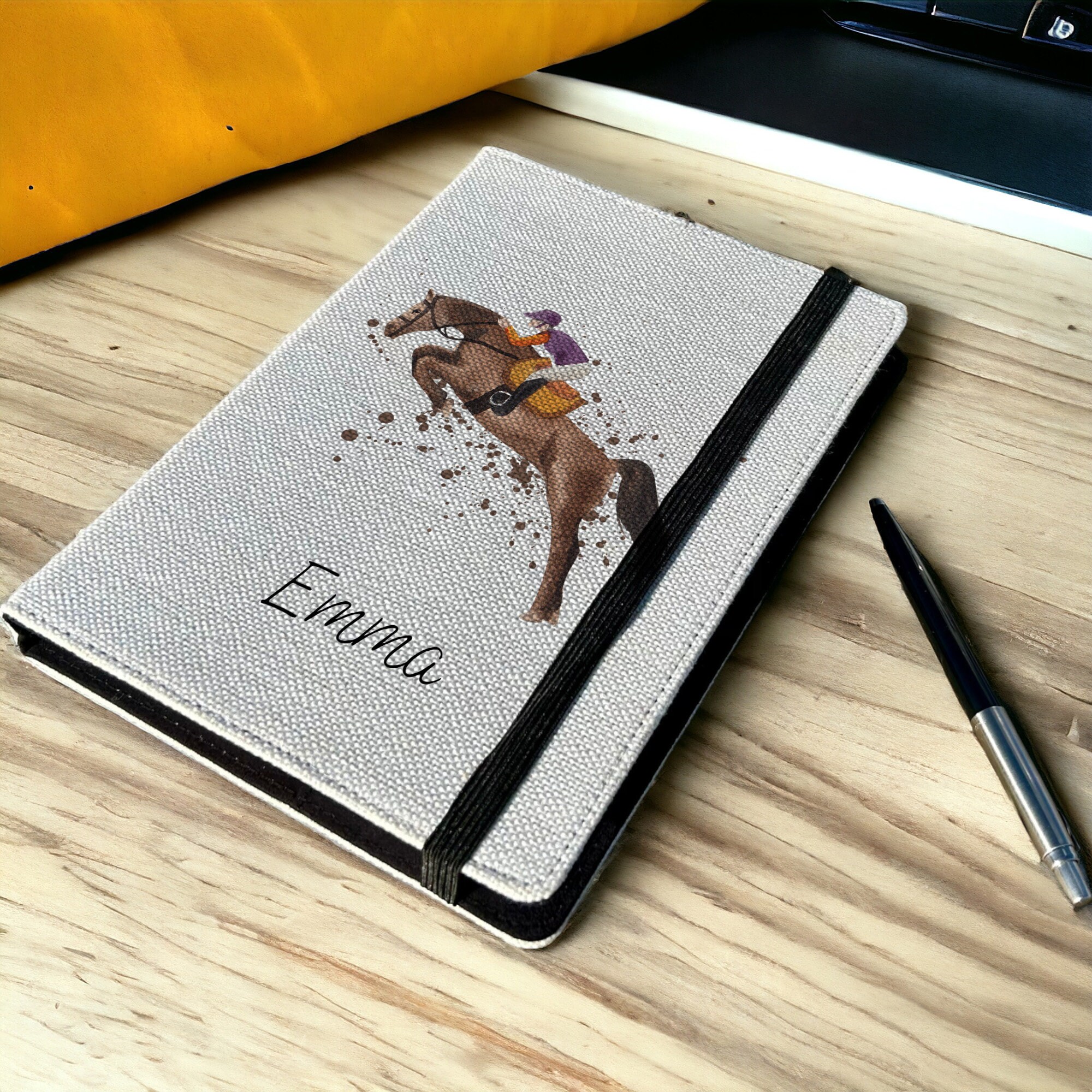 Personalised Brown Horse A5 Notebook - Custom Equine Lined Journal ...