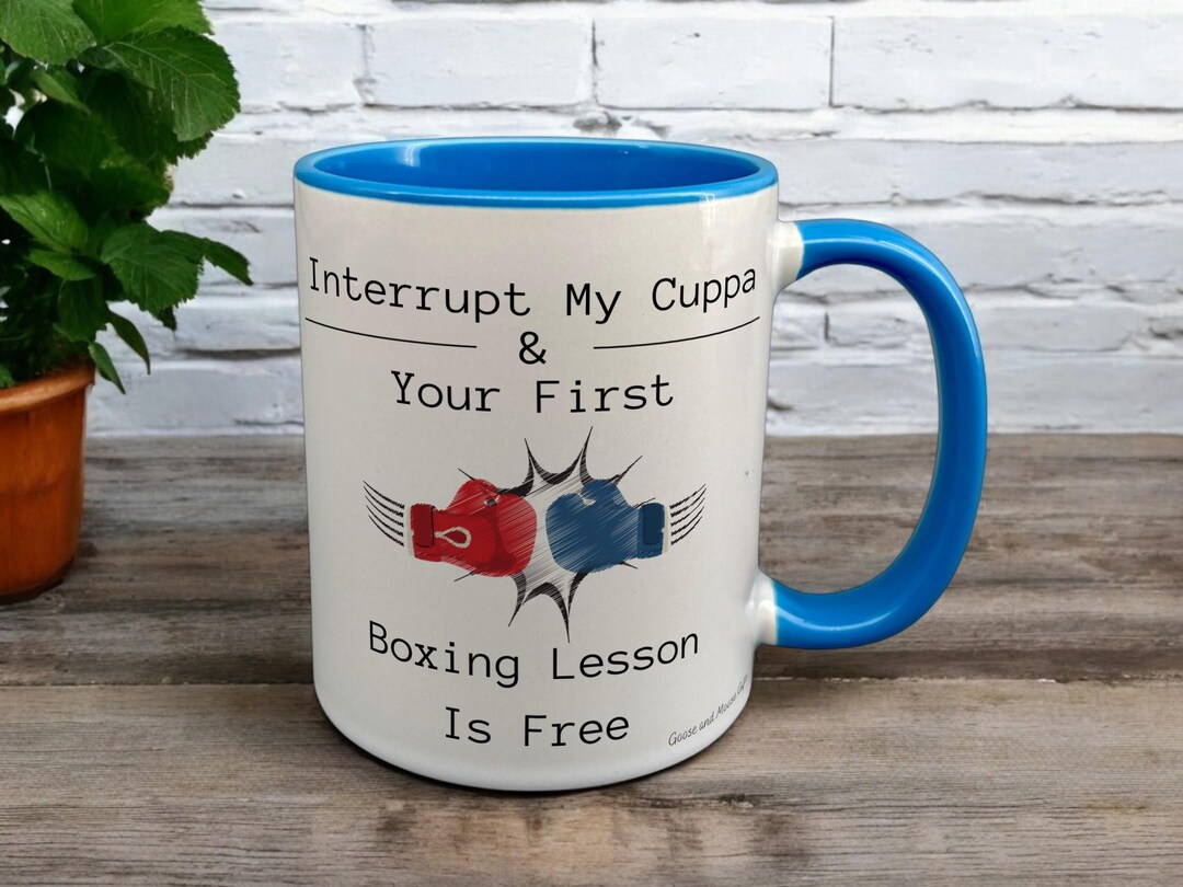 Boxing Lesson Mug - Boxing Glove Mug - Boxing Sports Mug - Boxing Gift ...