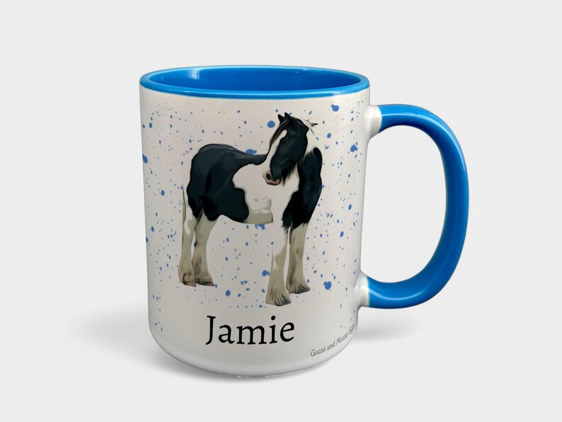 Personalised Name Piebald Horse Mug - Perfect Equestrian Gift - Horse and Rider Mug - Pony Lover Gift - Horse Gift - Equine Presents image 8