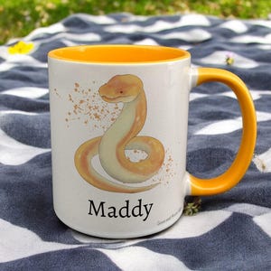 Personalised Snake Mug, Reptile Lover Gift, Thank you Present for Snake Owner, Custom Coffee Cup