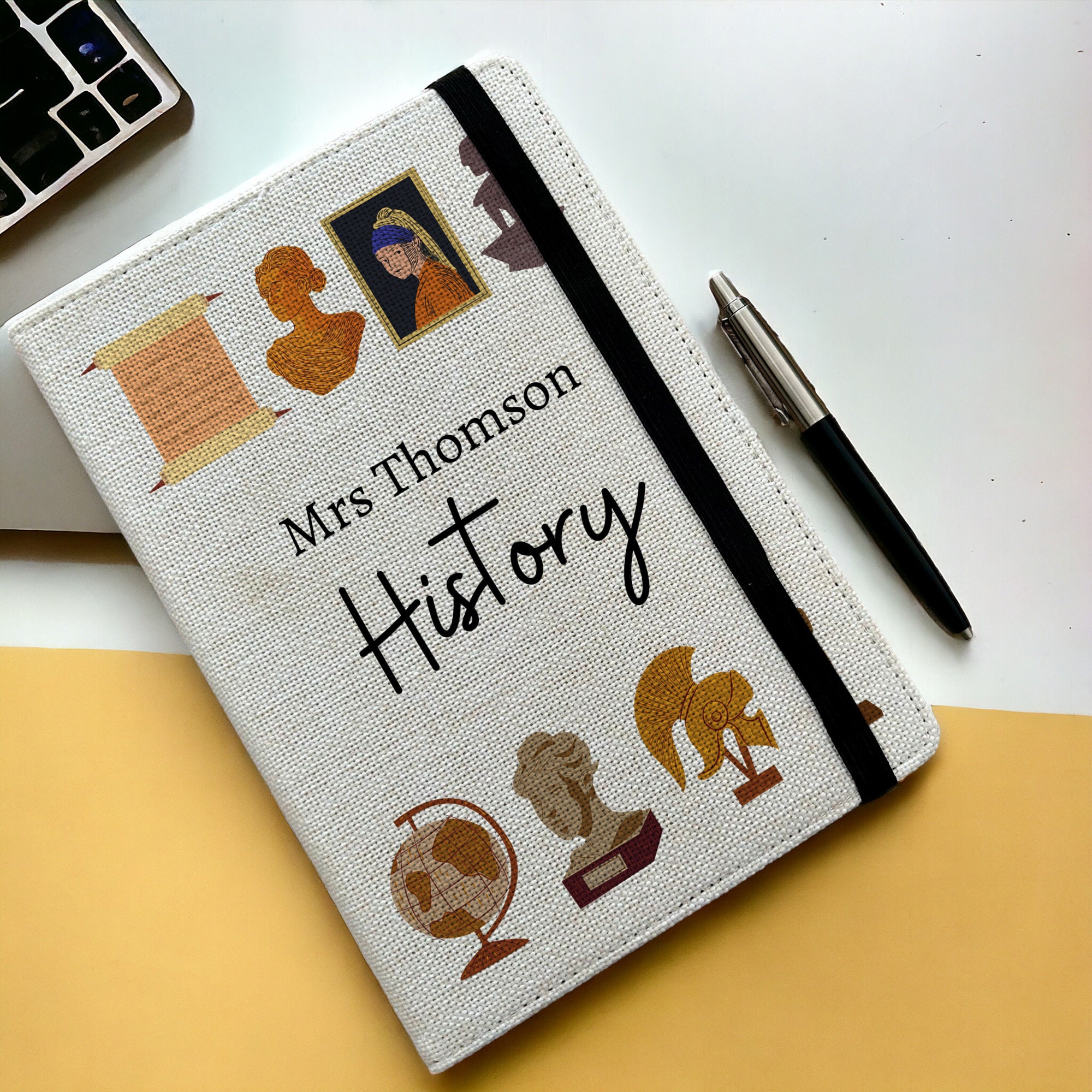 History Notebook Color Personalised History A5 Notebook - Custom Teacher Lined Journal ...