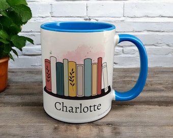 Personalised Book Mug, Gift for Reading Lover, Thank you Present for Book Reader, Custom  Coffee Cup
