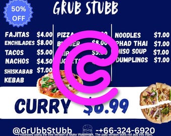 Canva Editable food Menu Template