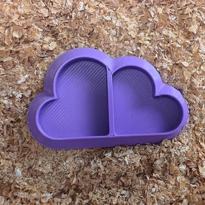 Cloud Cricket Food & Water Holder | Small Divided Dish for Dubia Roaches, Crickets, Feeder Insects for Leopard Geckos and Other Reptiles