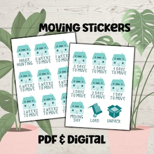 Digitale bewegende stickers. Perfect voor het plannen van uw verhuizing.