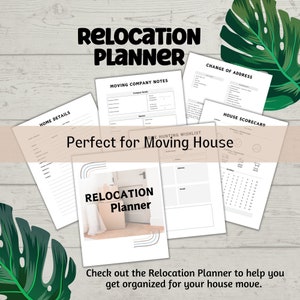 Relocation Planner printable - perfect to help organize moving house