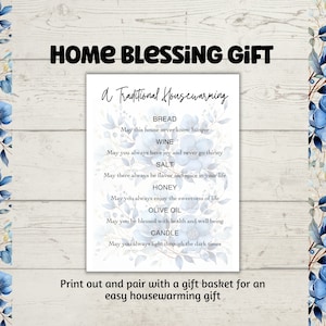Home Blessing Housewarming Gift Printable: A Traditional Housewarming