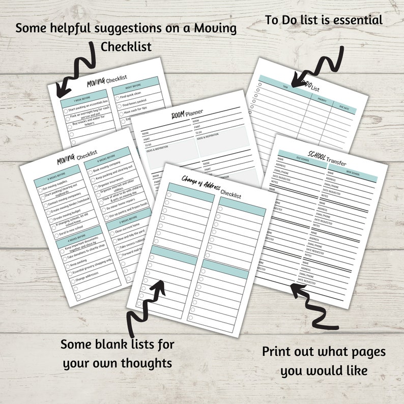 Moving Planner Printable for a More Organized House Move - Etsy