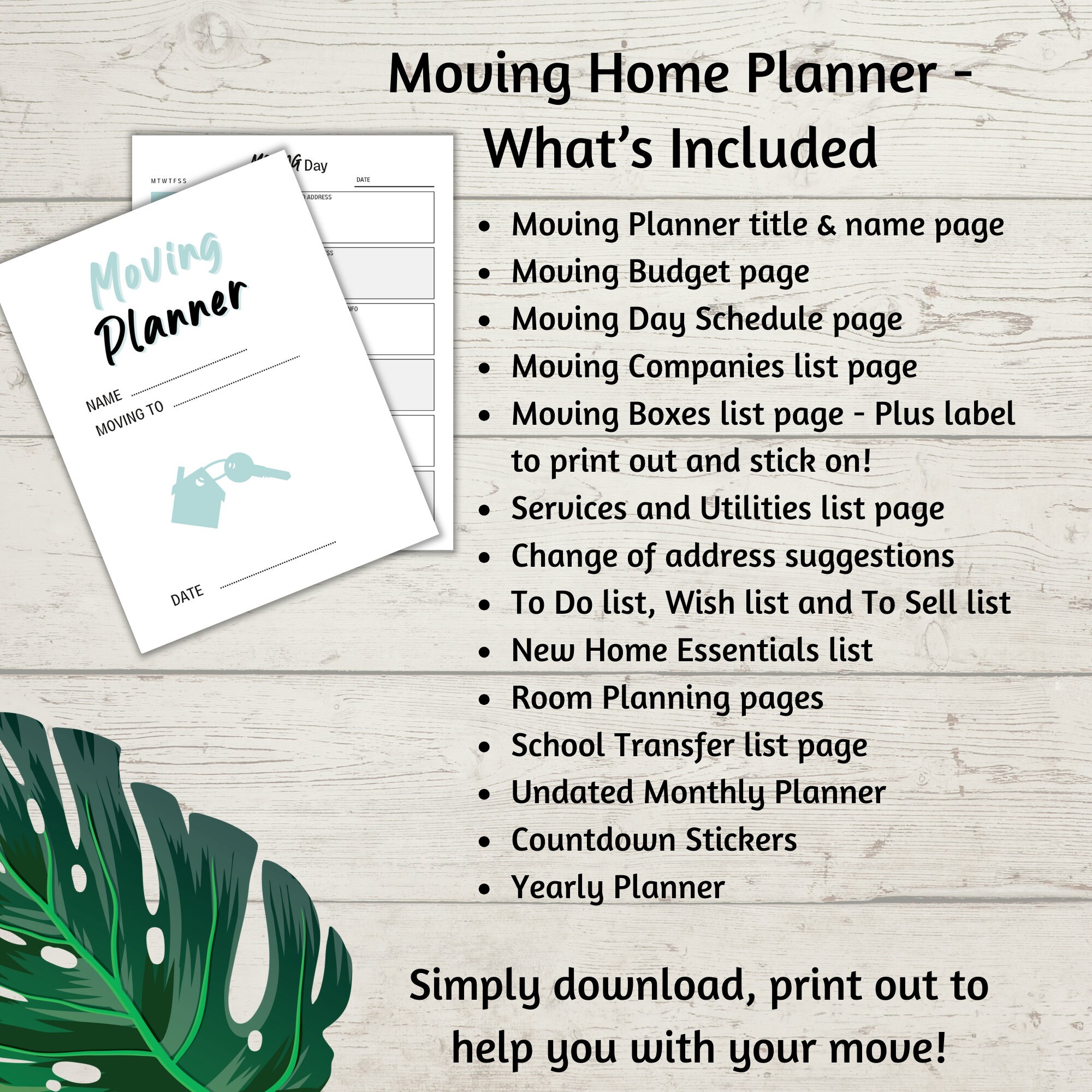 Moving Planner Printable for a More Organized House Move - Etsy