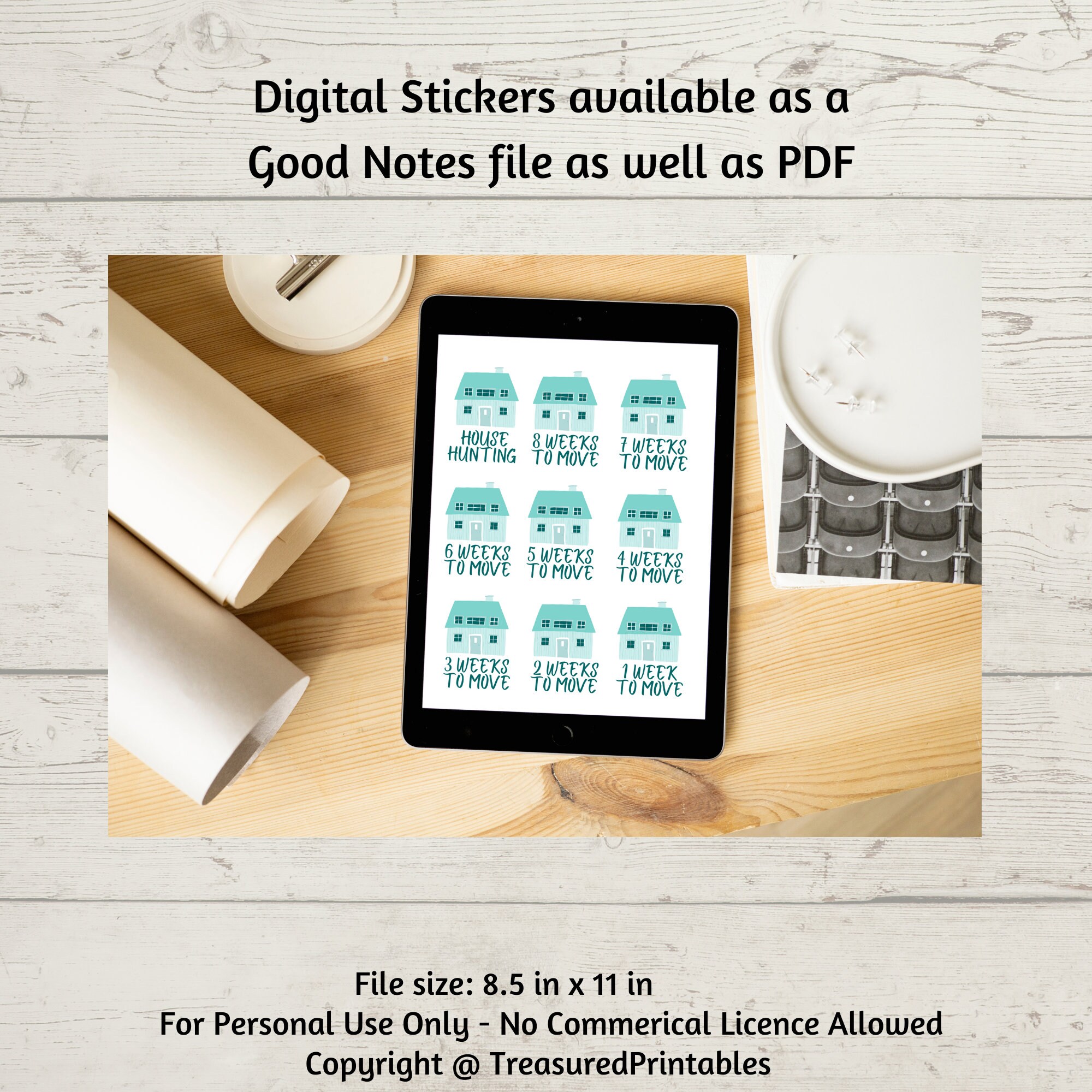 Digital Moving Stickers. Perfect for Planning Your House Move. - Etsy