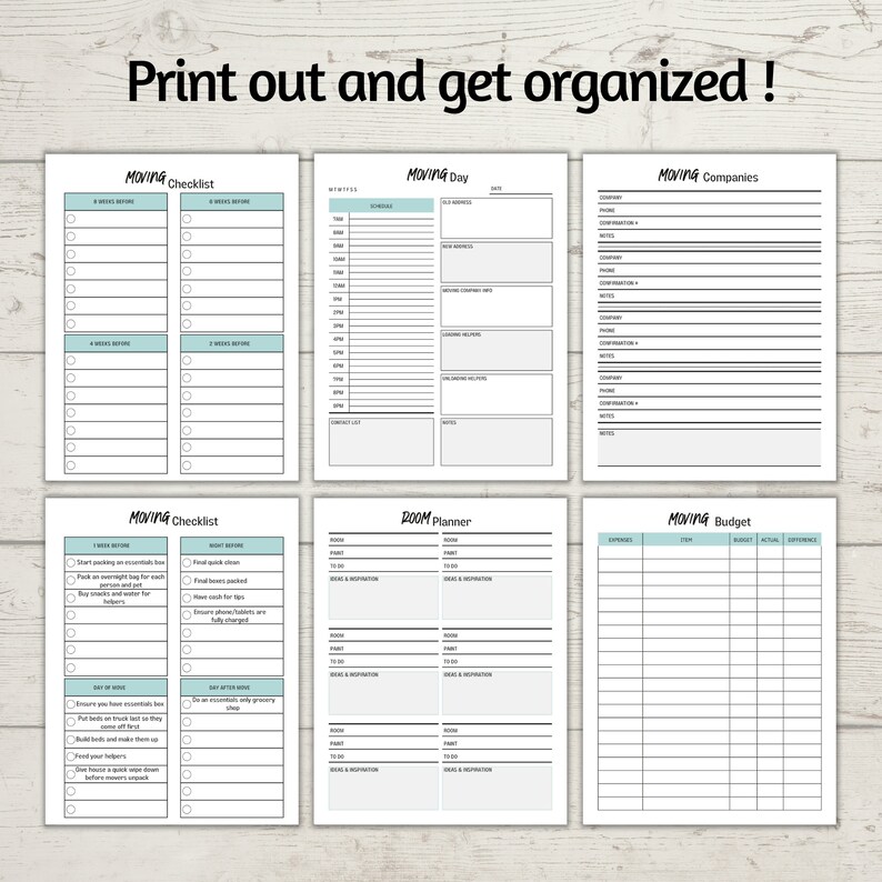 Moving Planner Printable for a More Organized House Move - Etsy