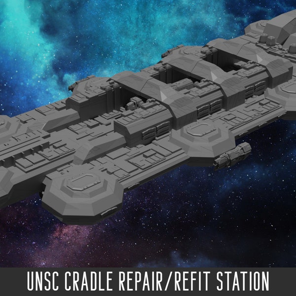 Halo Fleet Battles UNSC Cradle Repair/Refit Station