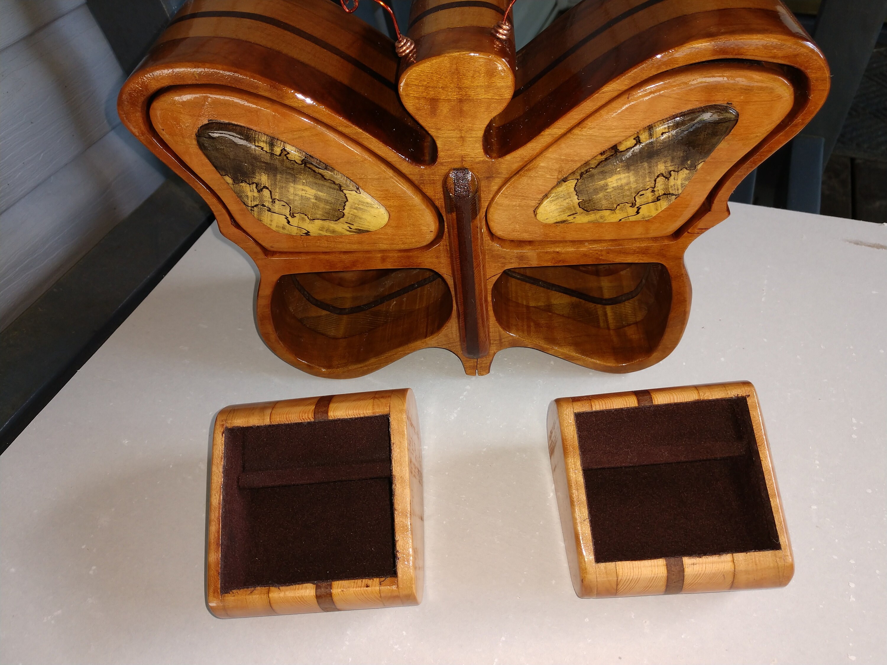 Butterfly Band Saw / Jewelry Box Hand Crafted Solid Wood Etsy