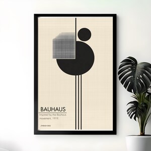 Artistic Bauhaus Style Poster: Abstract & Geometric Wall Decor| Exhibition Poster | Cool Poster Bauhaus Style | Geometric wall art