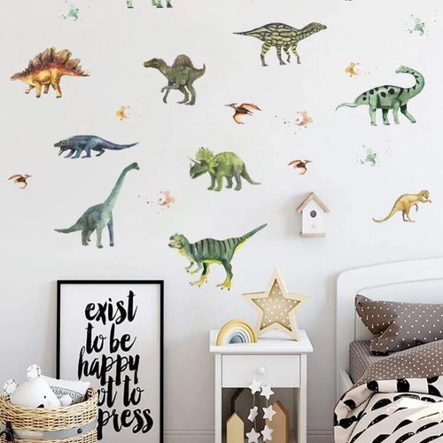 40 Dinosaur Wall Decals Dinosaur Stickers Boys Room Wall Etsy UK