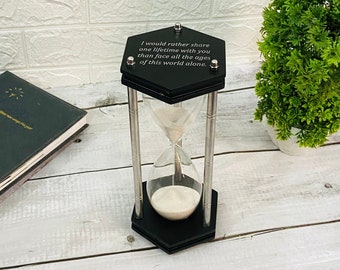Engraved hourglass Unity hourglass Engraving Sand Timer Custom Engraved Hourglass sand timer - bulk discount available best gift for herhim