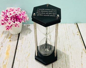 Wooden Fillable Hourglass Walnut Urn
