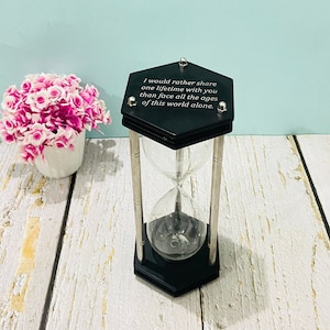 Wooden Fillable Hourglass Walnut Urn