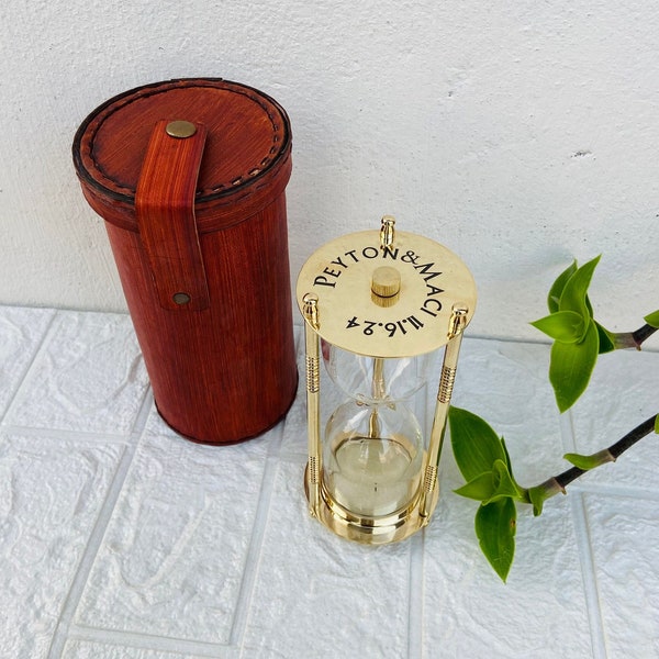 Antique Brass fillable Hourglass - Sand Ceremony - Unity Ceremony