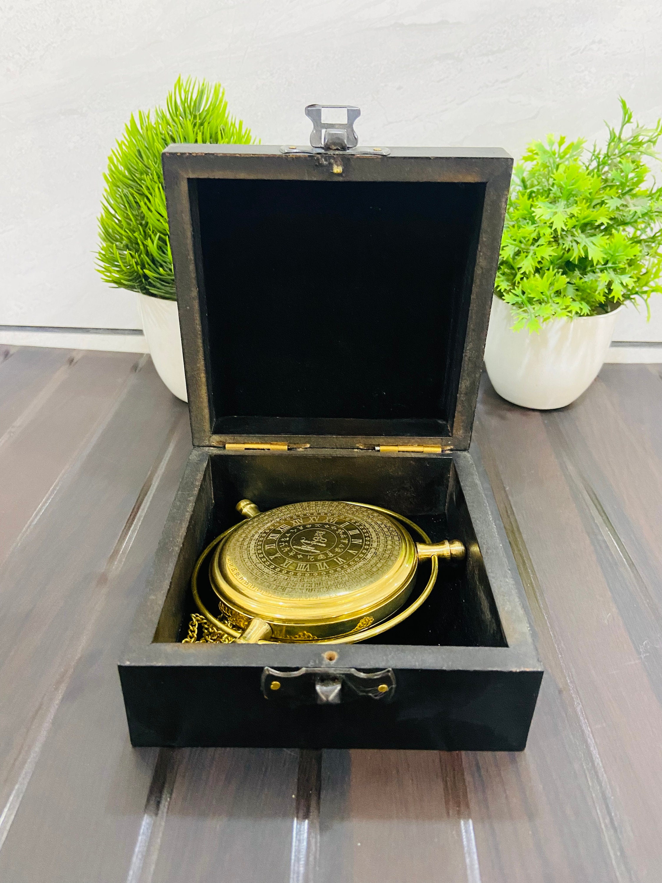Baby Alethometer Custom Engraved Alethiometer - Unique Brass Compass, Ideal for Birthday ...