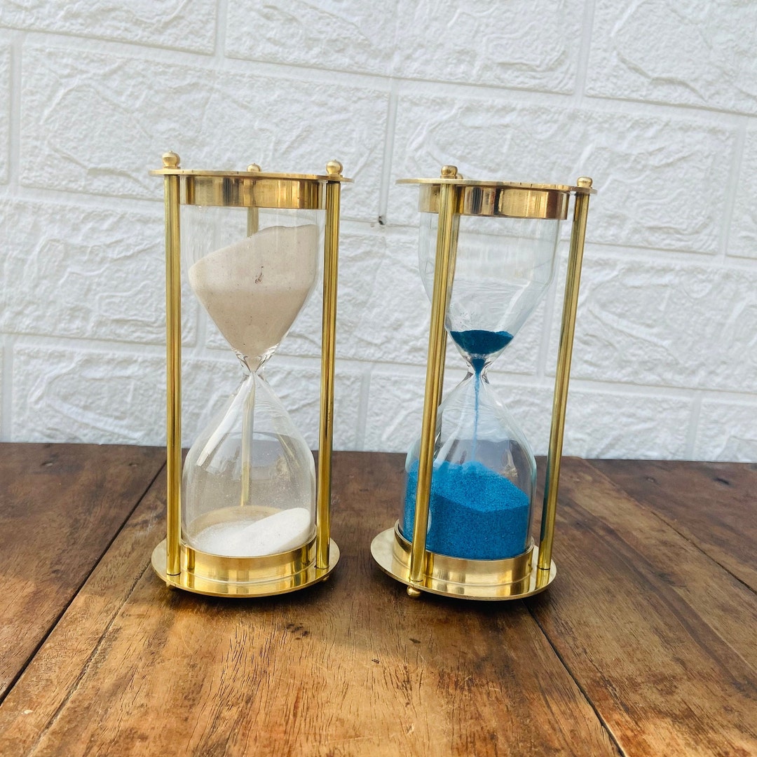 Personalized Hour Glasssand Timer Hourglass Brass Vintage Style Made ...