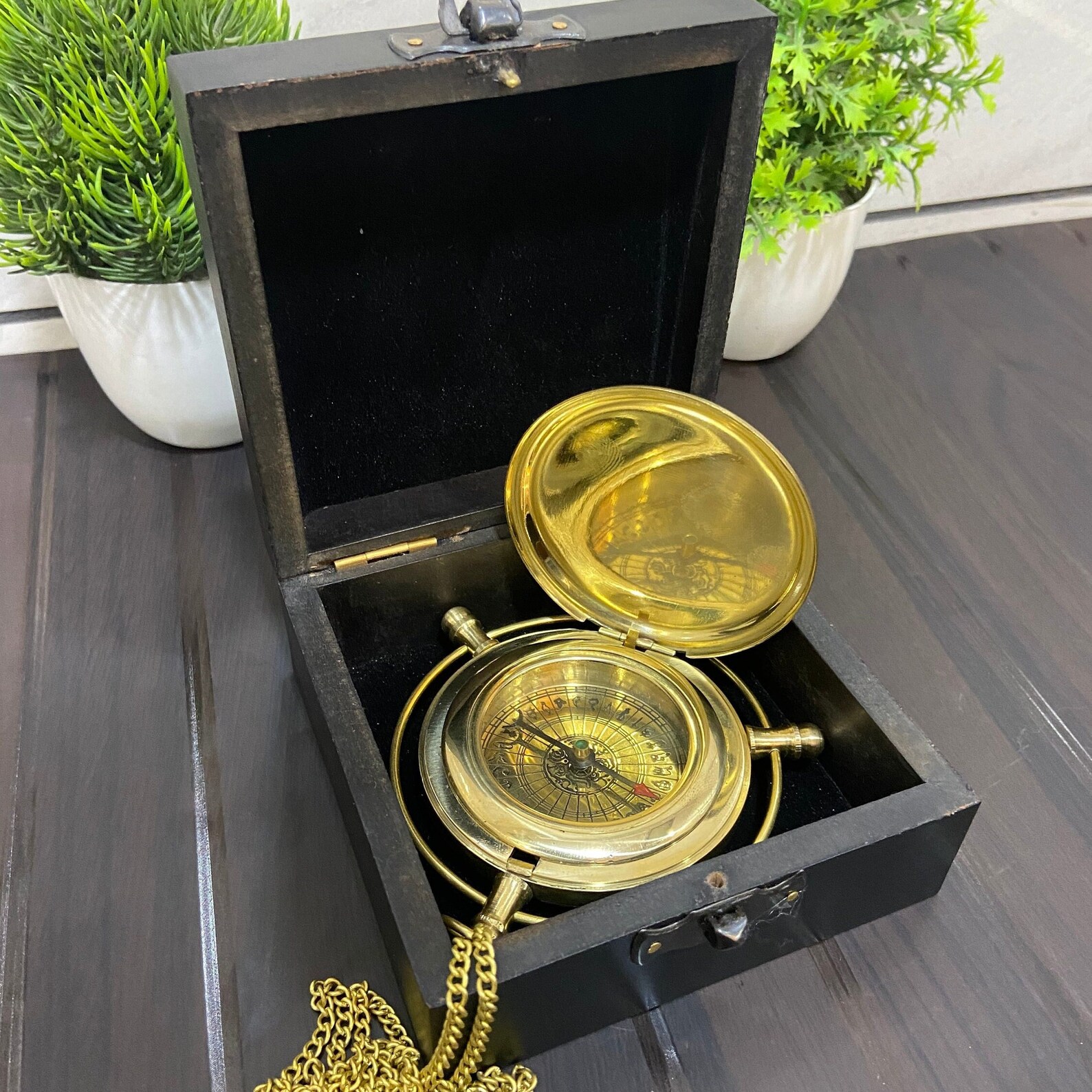 Baby Alethometer Custom Engraved Alethiometer - Unique Brass Compass, Ideal for Birthday ...