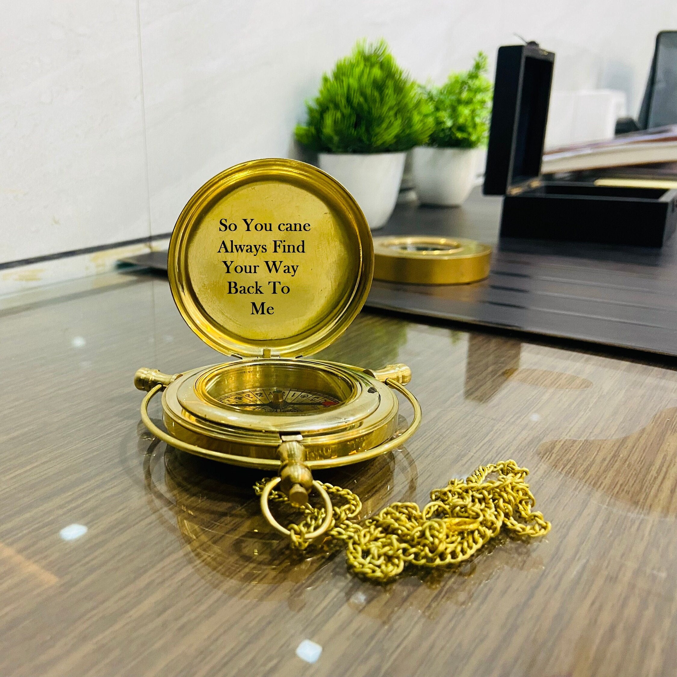 Custom Engraved Alethiometer - Unique Brass Compass, Ideal for Birthday ...