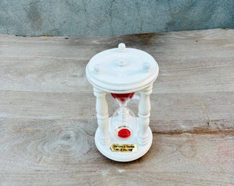 Wooden Hourglass Sand Ceremony Ornament: Personalized Wedding Keepsake