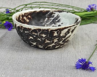 Raku bowl | Unique handmade bowl | Soup bowl | Organic nature-friendly bowl | Kitchenware | Tableware pottery | Ceramic bowl for her and him