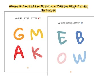 Where is the Letter Activity (26 Printable Sheets) + Multiple Ways to Play!