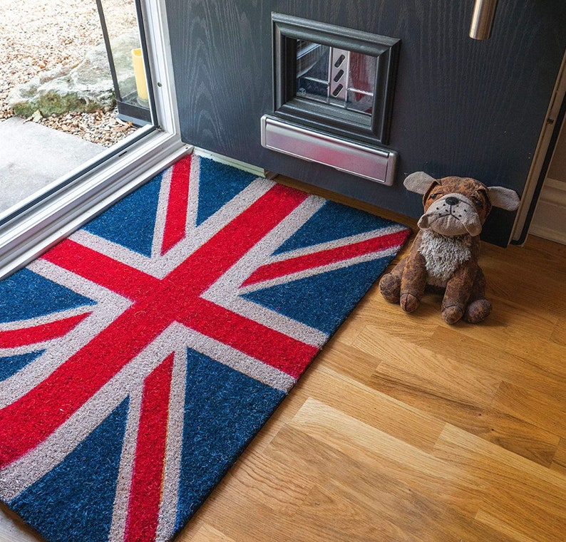 Doormat Union Jack Coir Entrance Mat Funky Cute Coir Mats Etsy