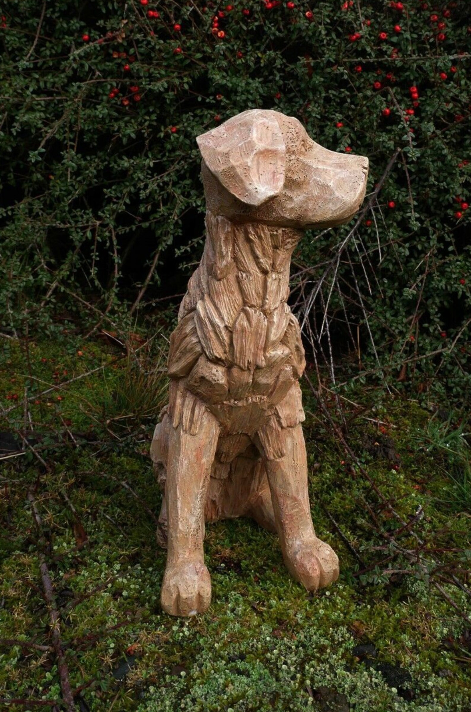 Garden Ornament Labrador Dog Wood Effect Animal decoration Etsy