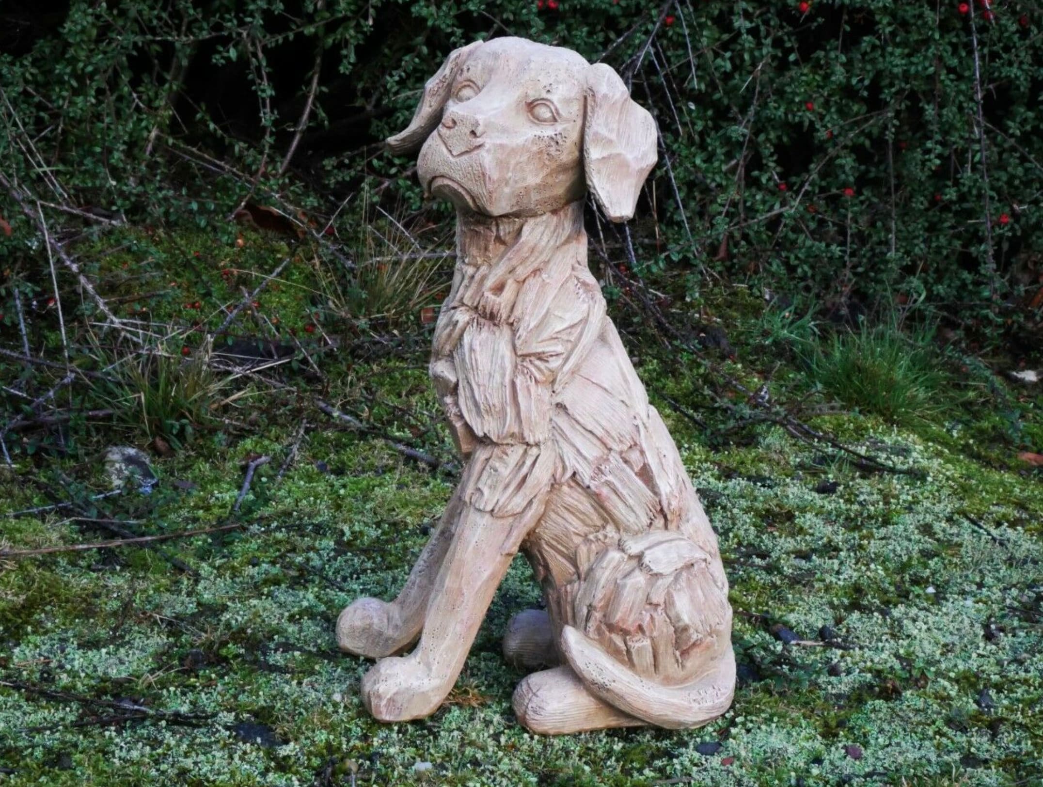 Garden Ornament Labrador Dog Wood Effect Animal decoration Etsy