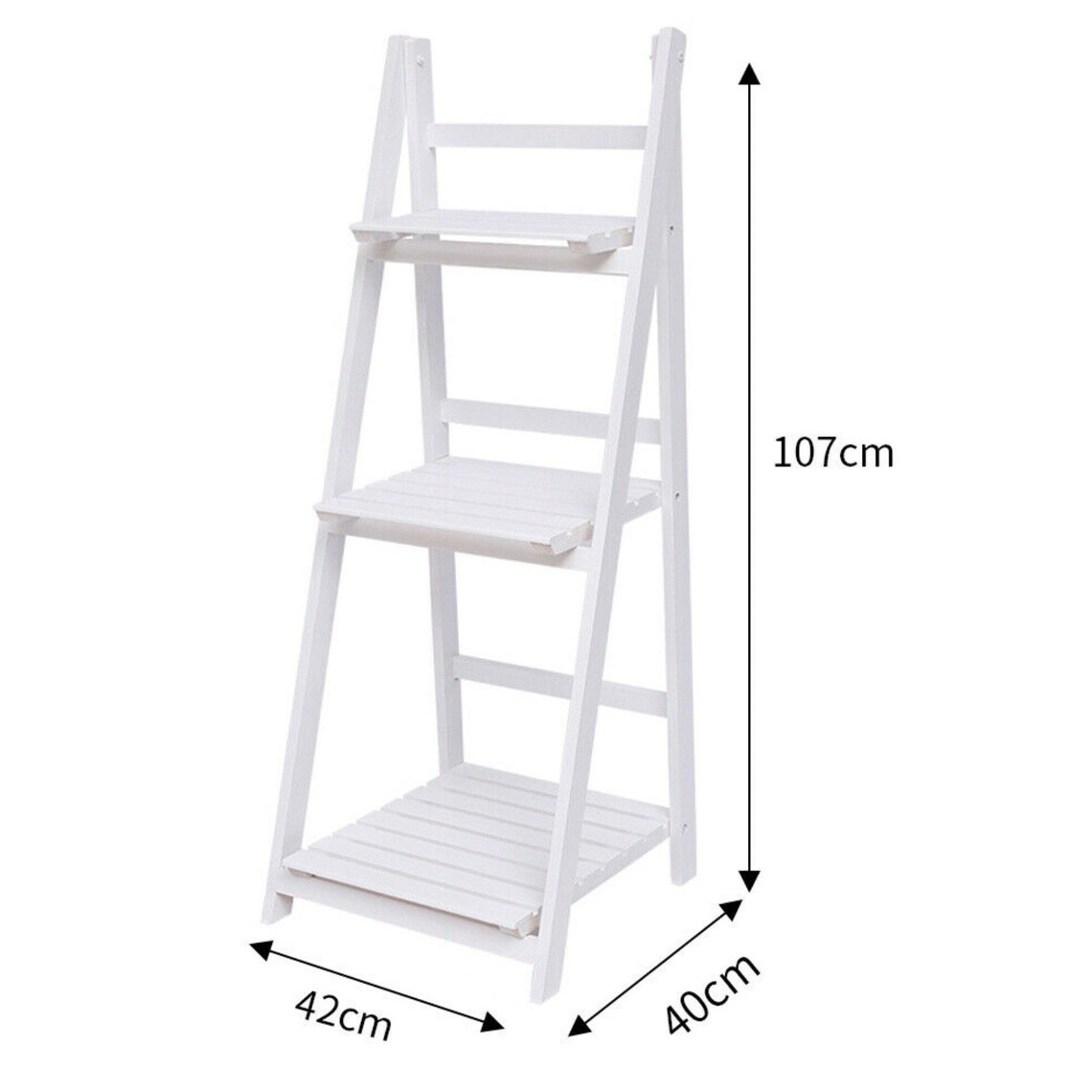 3/4 Tier White Ladder Shelf Bookcase Bookshelf Folding Plant Etsy