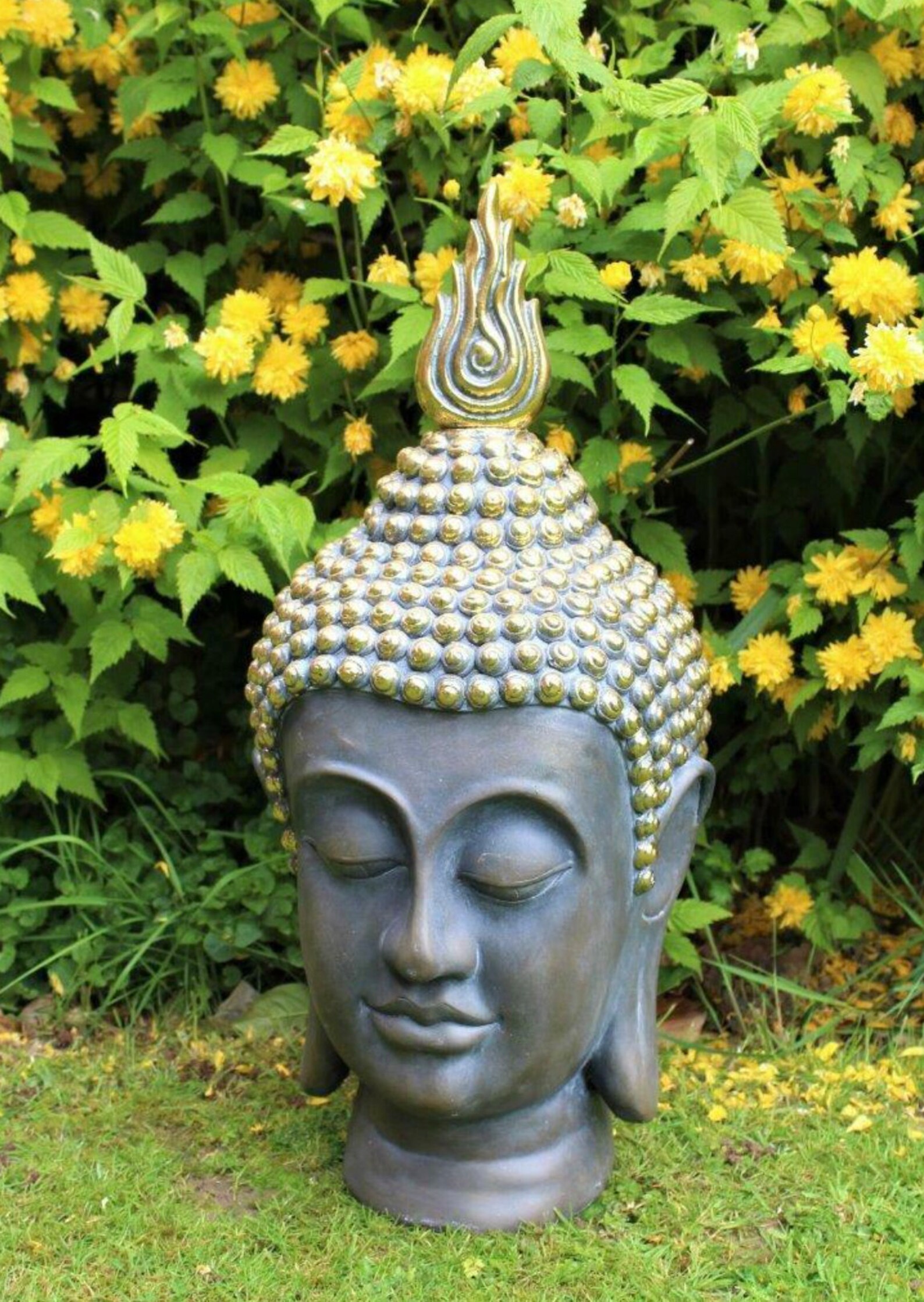 Buddha Head Large Outside Ornament Garden Decorative Patio | Etsy