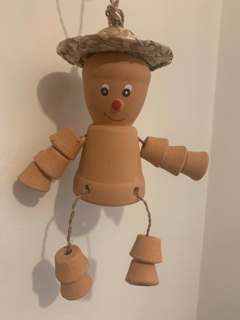 Garden Ornament Terracotta Flower Pot Man Planter Garden Etsy UK