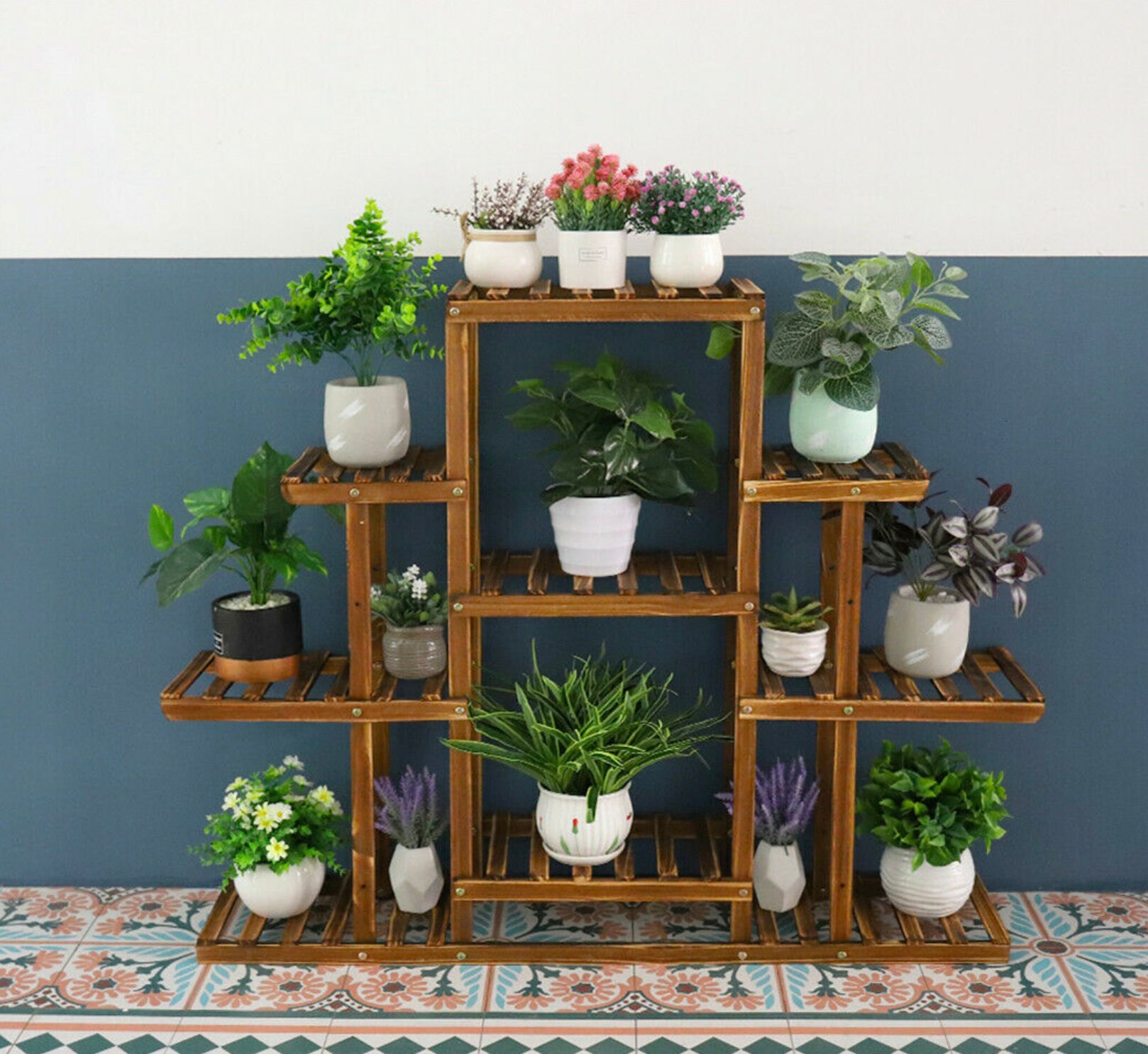 Sturdy Outdoor Plant Pot Stand Flower Display Shelf Rack Home Etsy