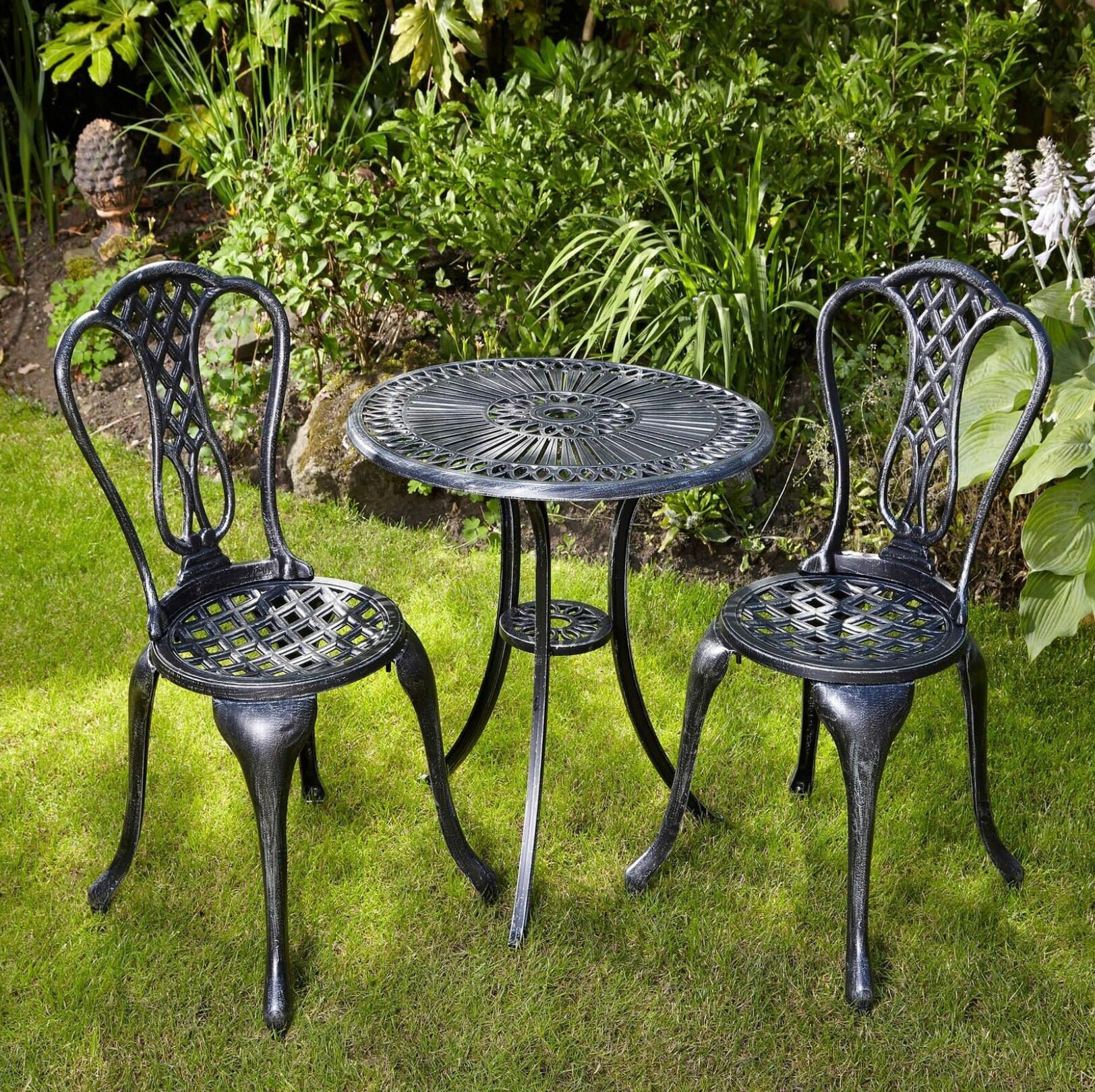 Schwarzes Bistro Set Outdoor Terrasse Garten Möbeltisch und 2 | Etsy