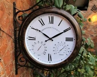 Vintage Double Sided Wall Clock Silent Railway Station Wall Clock Art Clock Vintage Double Sided Wall Clock Silent Railway Station Wall Clock Art Clock