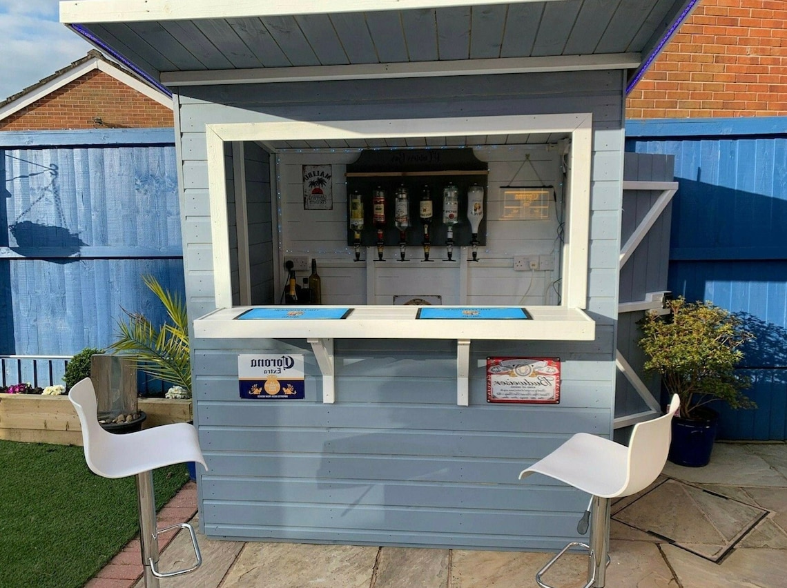 Wooden Shed Garden Bar Shed Wooden Drinks Hut T&G Outdoor Etsy UK