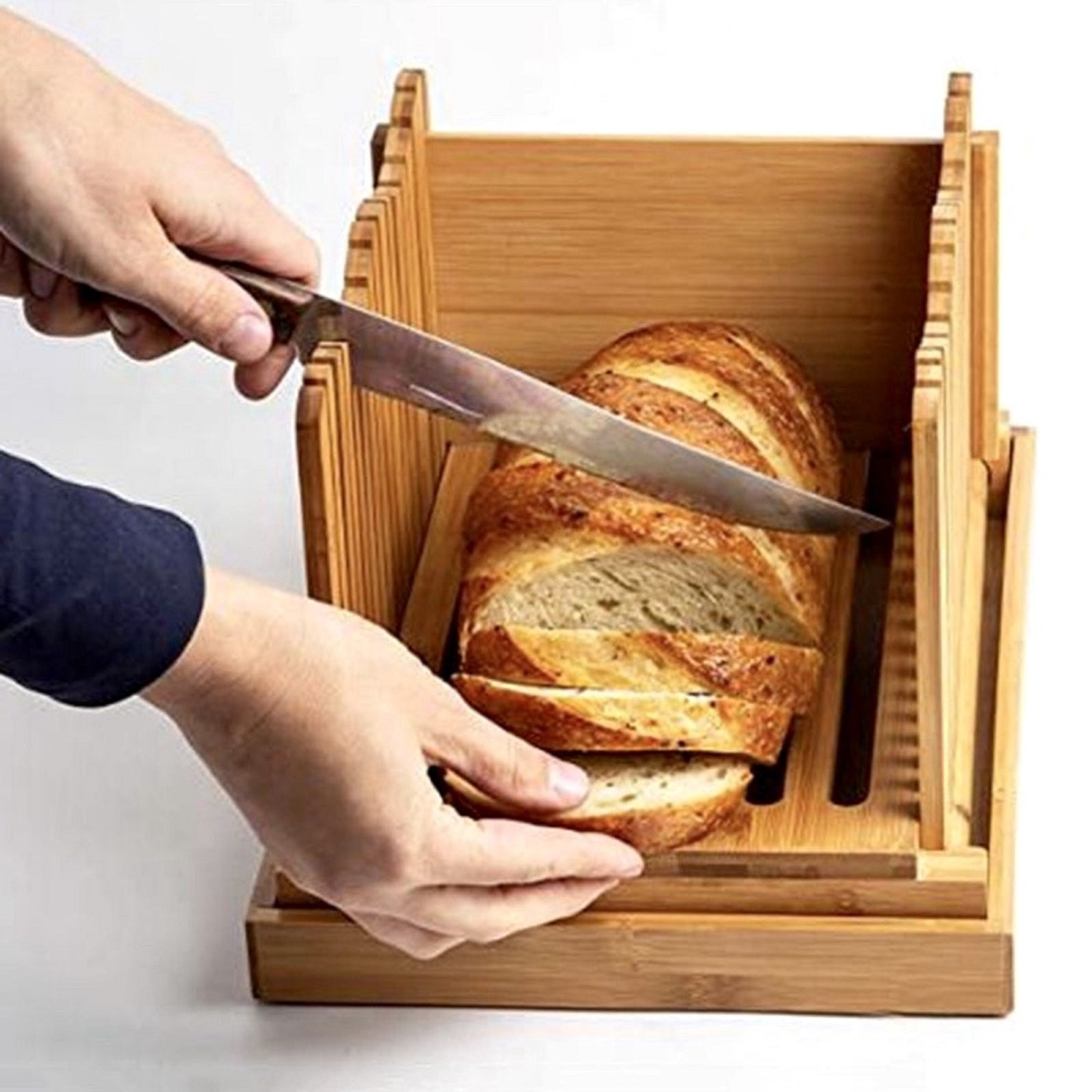 Bread Slicers Bamboo Wooden Bagel Slicer Premium Bamboo Etsy