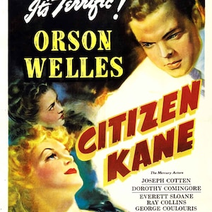 Citizen Kane 1941 Movie POSTER PRINT A5-A1 Orson Welles Hollywood Classic Vintage Film Cinema Wall Art Decor